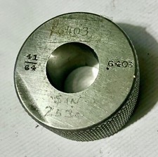 .6403 PLAIN BORE RING GAGE UNDERSIZE 41/64" -.0003
