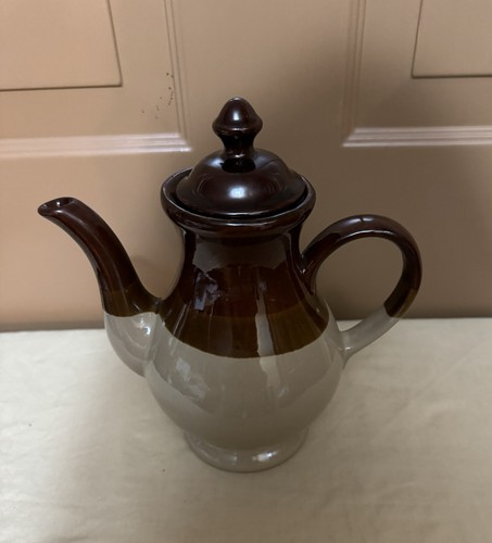 Vintage 3-tone Stoneware Coffee Set With Pot, Creamer And Sugar Bowl - Picture 6 of 11