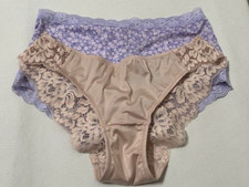 Maidenform Underwear M Boyshort and Lace Tanga Pink Purple 2 Pair 40159 40760