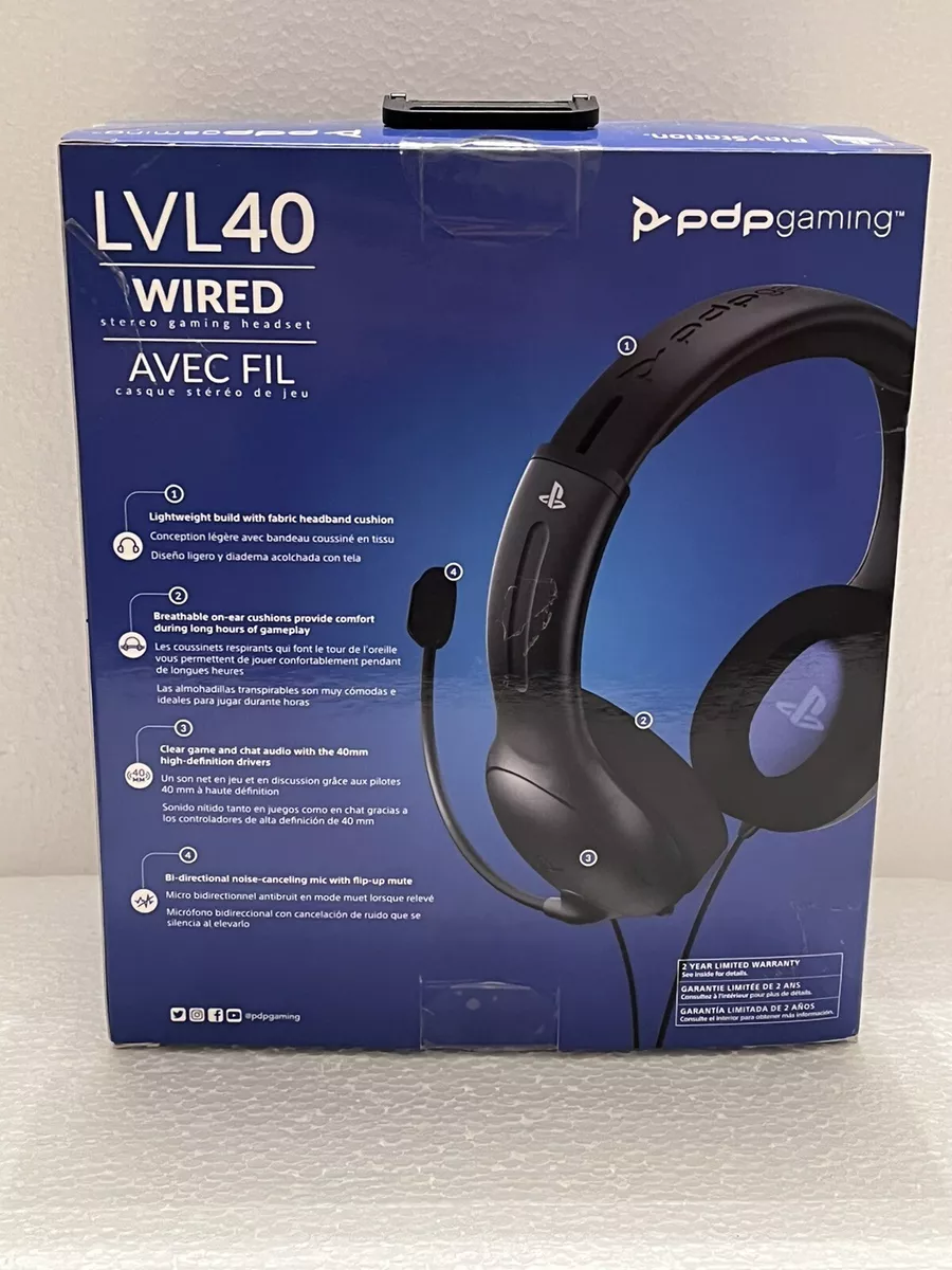 PDP Gaming Lvl40 Wired Stereo Headset - PS4