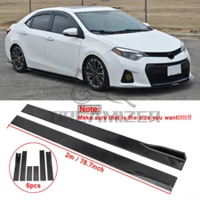 For Toyota Corolla 2001-2021 78.7'' Side Skirt Extension Body Kit Lip Splitters