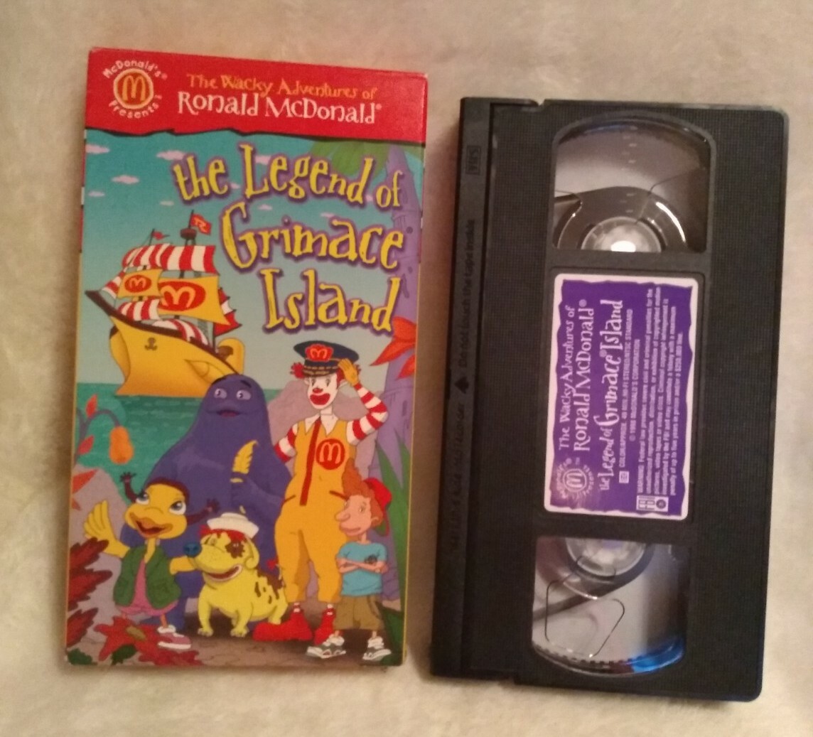 1998 Ronald McDonald The Legend of Grimace Island w/ Cardboard