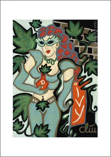 JACQUELINE DITT - Poison Ivy A4 DRUCK n.Gemälde Frau Girl Efeu - Bild 2 von 3