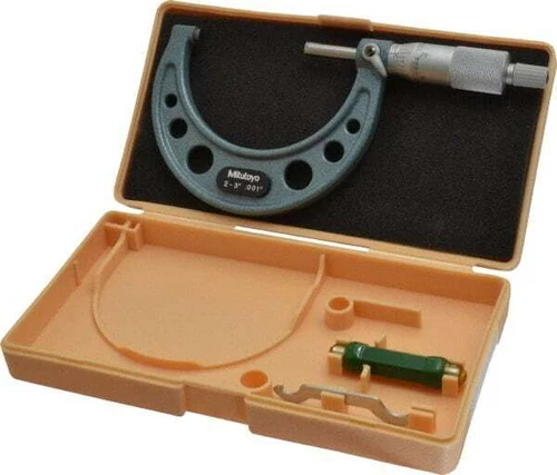 Mitutoyo 2 to 3" Range, 0.001" Graduation, Mechanical Outside Micrometer Ratc...