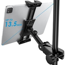 Adjustable Microphone Music Stand Table Mount Phone Holder for 4.7 to 13.5 Inch