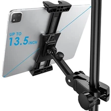 Adjustable Microphone Music Stand Table Mount Phone Holder for 4.7 to 13.5 Inch