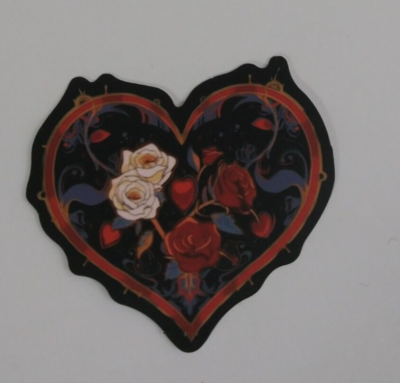 ❤のん❤ Red & White Rose Heart Sticker 2