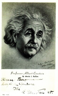 ALBERT EINSTEIN signierte Zeichnung - Genialer Wissenschaftler - Nobelpreisträger - Preprint