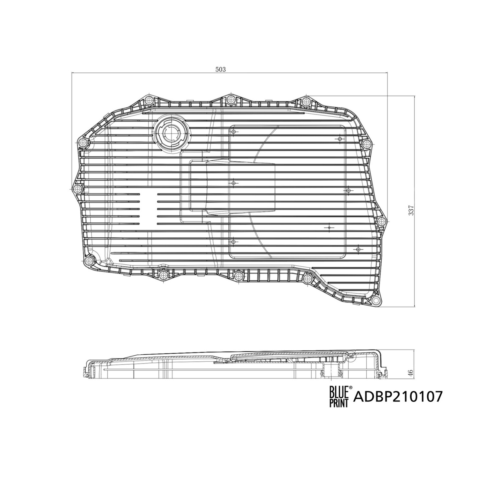 Blue Print Oil Pan With Oil Drain Plug Filter & Bolts/Screws ADBP210107