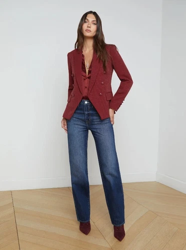 NEU AUTHENTISCHER L'AGENCE Kenzie Blazer Syrah - Bild 3 von 8