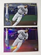 Lot 2x Johnny Davis 2020 Topps Chrome Update PINK Refractor & Base #18 RC ROOKIE