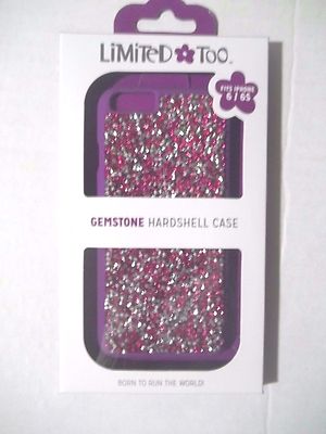 NEW IPhone 6/6S Gemstone Hardshell Case~Limited Too~PURPLE Glitter