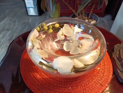 Lager Centerpiece Bowl ArtGlass . 10.5in W，5in H 