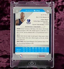 Antonio Burks 04 Bowman Chrome RC MINT Memphis Tigers Grizzlies Rookie Jersey Ja