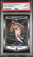Graded 2018 Panini Chronicles Mikal Bridges #577 Rookie Basketball Card PSA 10