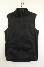 Crivit Outdoor Black Polyester Sleeveless Full Zipper Basic Vest