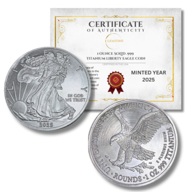 #ad 2025 American Eagle Liberty Walking Coin TROY OUNCE OZ .999 Pure TITANIUM Round $11.94