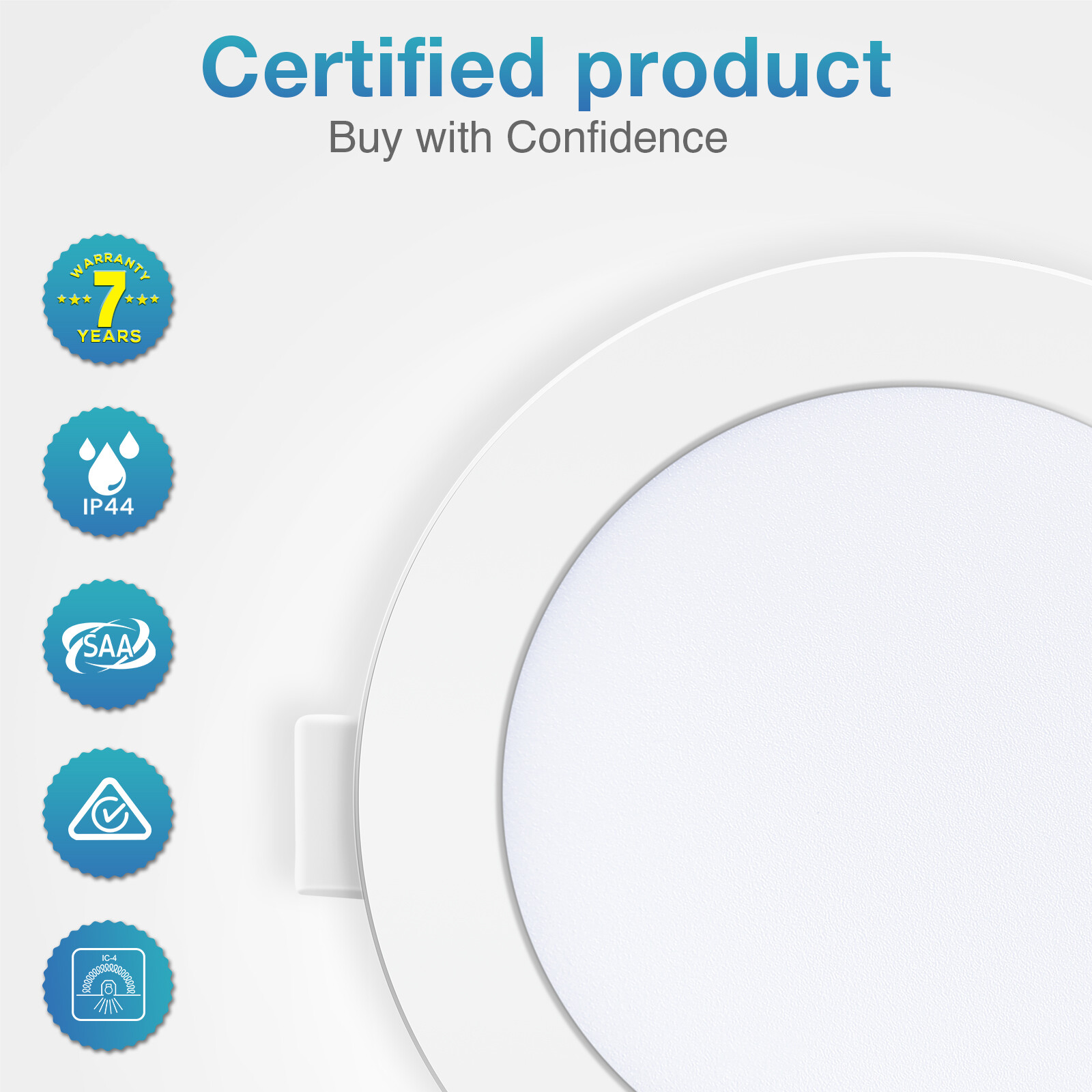 LED Downlights 10W 12W 14W Dimmable Kit 70/90/120mm 3CCT Changeable