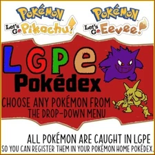 Non-Shiny Pokedex Choose Your Pokemon Pokédex In LGPE Dex Let's Go Pikachu Eevee