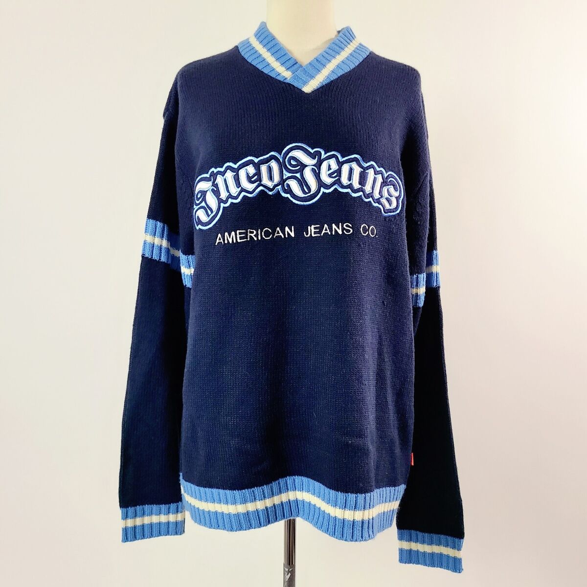 Vintage '01 Y2K Jnco Jeans Acrylic Knit Cricket Sweater Vintage '01 Y2K Jnco Jeans Acrylic Knit Cricket Sweater