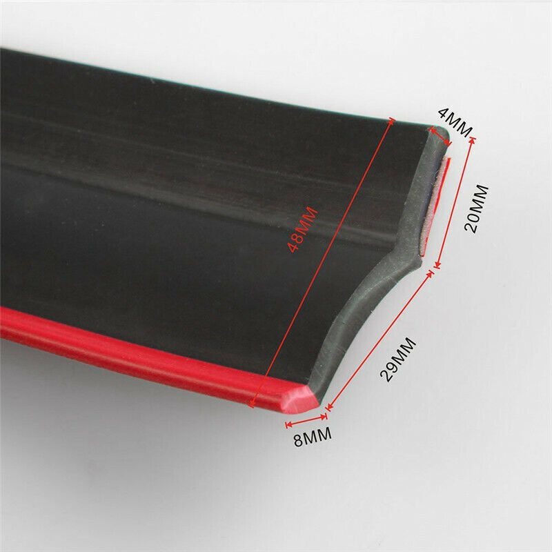 Front Bumper Spoiler Lip 8.2ft/250cm Length Universal 2.5m Rubber Side Skirt Protector Cover Car Front Bumper Guard Strip Air Dam Black B1453945 901f 4dd6 80b3 9732f6c5a4e4.05dce9bacb13669037604941fd944a7f - View #5