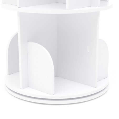 4 Tiers 360° Rotating Bookshelf Bookshelf Organizer Floor Standing Storage Shelf - Picture 10 of 14