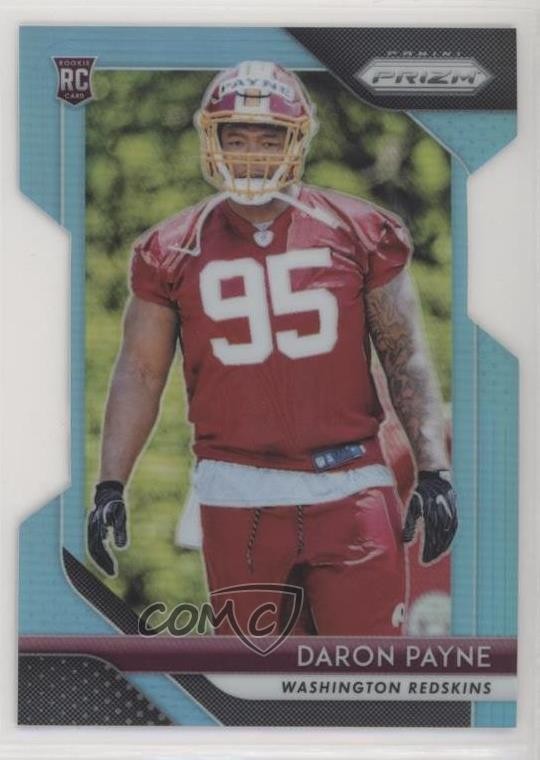 2018 Panini Prizm Rookie Light Blue Prizm 65/199 Daron Payne #245 Rookie RC 0ad