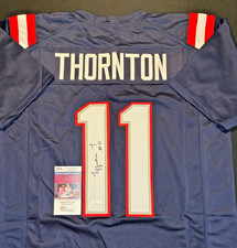 TYQUAN THORNTON SIGNED #11 CUSTOM JERSEY - Size XL (JSA) New England Patriots