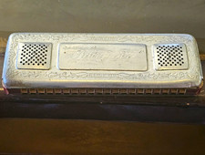 Antique CA Seydel Sohne Silver King Double Sided Harmonica, Germany, Pre-WII