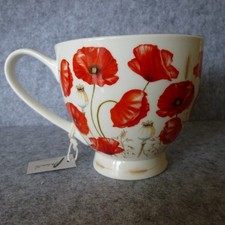 Porzellan-Tasse „Mohnblumen“ von Ambiente NEU m. Etikett