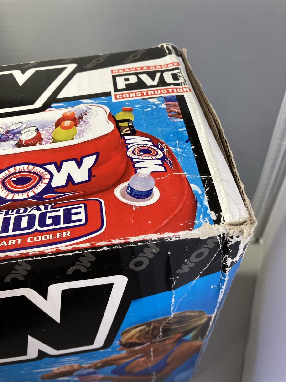 WOW Sports Floating Fridge and Cooler For Beverages By The Pool (11-2000) New