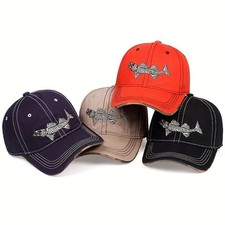 Nuevo sombrero esqueleto de pez pesca gorra de béisbol sombreros de camionero para hombres informal hueso de pez