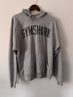 GYMSHARK Graphic Hoodie Light Gray Core Marl NWOT Men s Size Small