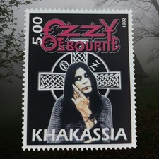 Ozzy Osbourne - Very Rare Postage Stamp Unused, Khakassia Russia