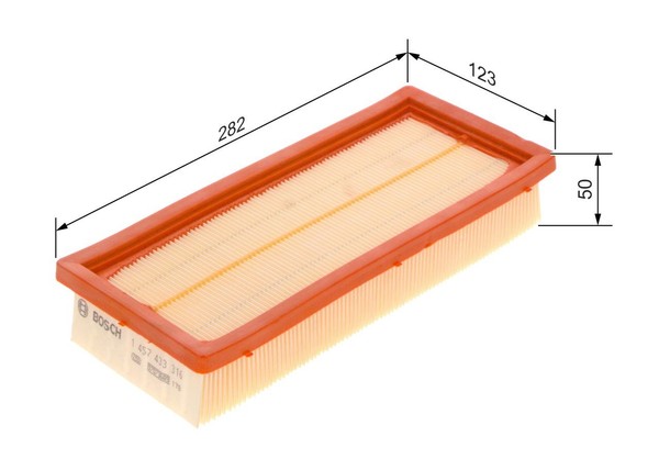 NEU - Bosch 1457433316 Luftfilter Passend FüR Fiat Lancia-image