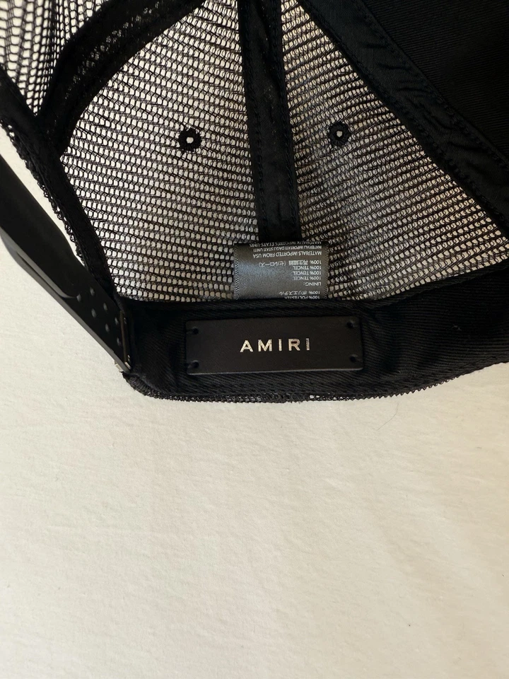 Sombrero de camionero Amiri Core Logo negro/amarillo Foto 3 de 4