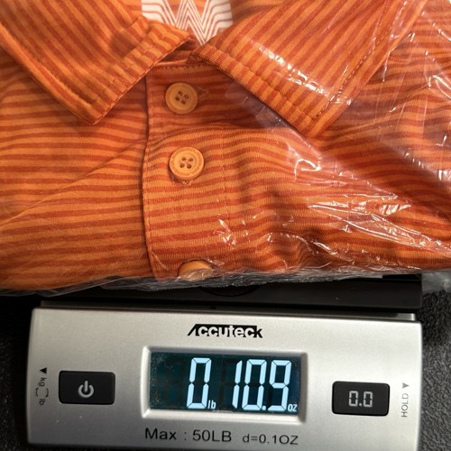 Whataburger Polo Shirt Men's 2XL Orange Striped Polyester Embroidered Logos - Picture 11 of 11