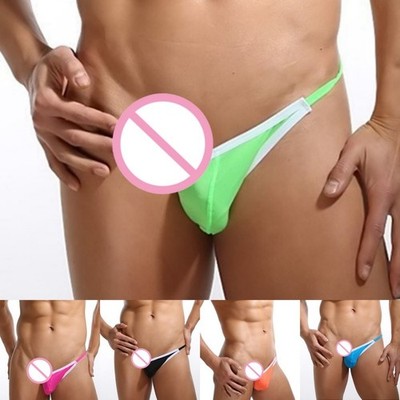 Men Briefs Sexy Single Side for Slim Fit Thongs Underpants Bikini Underwear