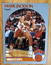 MENENDEZ BROTHERS ROOKIE CARD! - MARK JACKSON 1990-91 Hoops #205- New York Nicks. rookie card picture