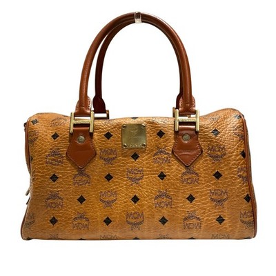 MCM Boston bag leather V2525 Free shipping Used