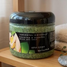 Shunga Oriental Crystals Dead Sea Salt Foaming Scented Lotus Flower 14oz 360g
