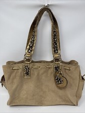 Kathy Van Zeelamd Gold rhinestone purse Leopard Fuzzy print Faux Suade RFID