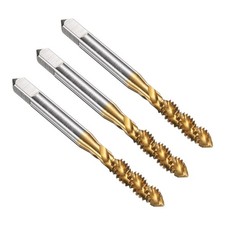 3pcs Spiral Flute Thread Tap 1/4-20 UNC 2B Titanium