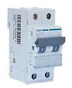 Interruttore Automatico 2P 16A 4,5Ka C 2M ( Hager Cod. Myn216 )