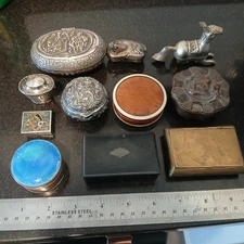 Antique Snuff Box/pill Box/ Betel Nut Box Collection 18th-20th Century 11 Boxes