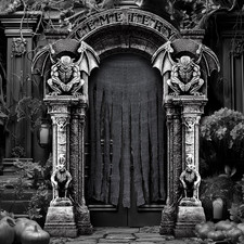 4 Pcs Halloween Cemetery Archway Outdoor Decorations Halloween Cemetery Scary Ha