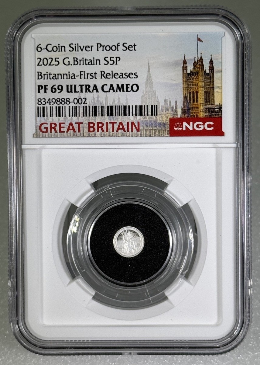 2025 S5P GREAT BRITAIN 1/40oz SILVER PROOF NGC PF69 ULTRA CAMEO