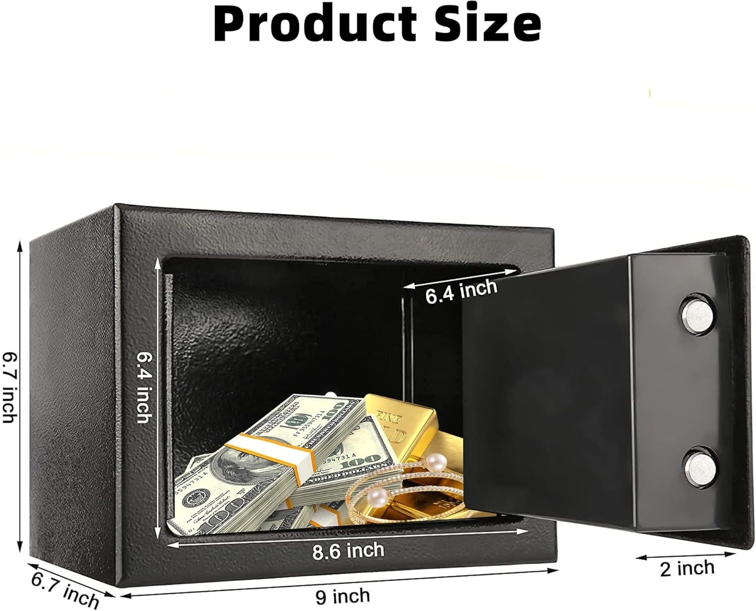 Large Safety?Steel  Safe Box Digital Keypad Lock for Home Cash Security