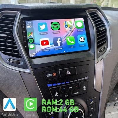 Android CarPlay Car Stereo Radio GPS Navi FM For Hyundai Santa Fe IX45 2013-2018