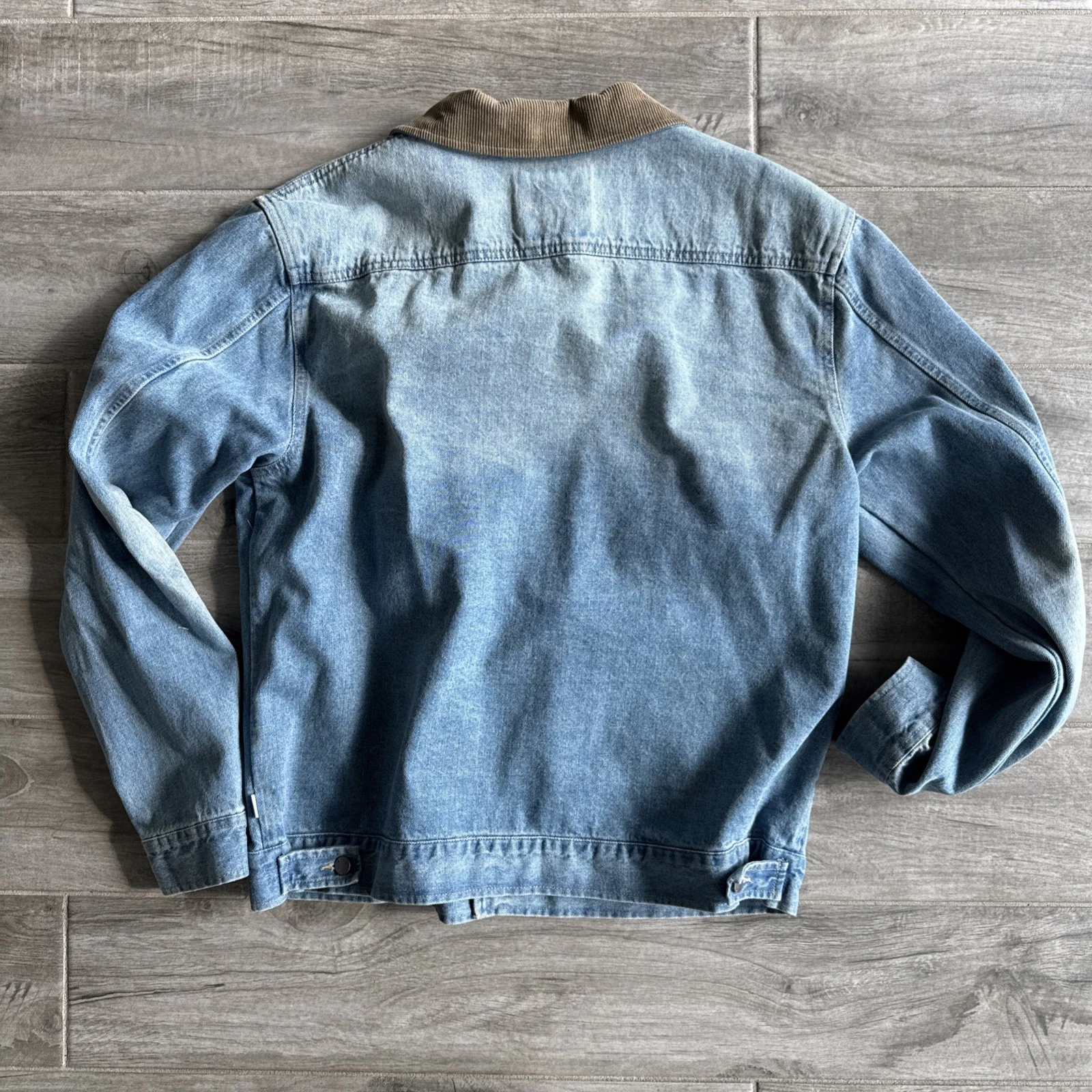 Banks Journal Denim Jacket Size Large Corduroy Collar Vintage Fade - product detail image 3